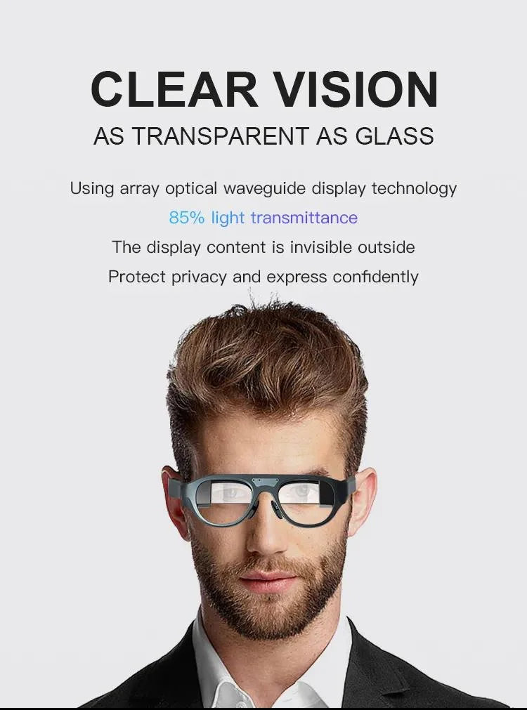 Lightest Carry Clear Vision Intelligent Interaction Smart Ar Glasses