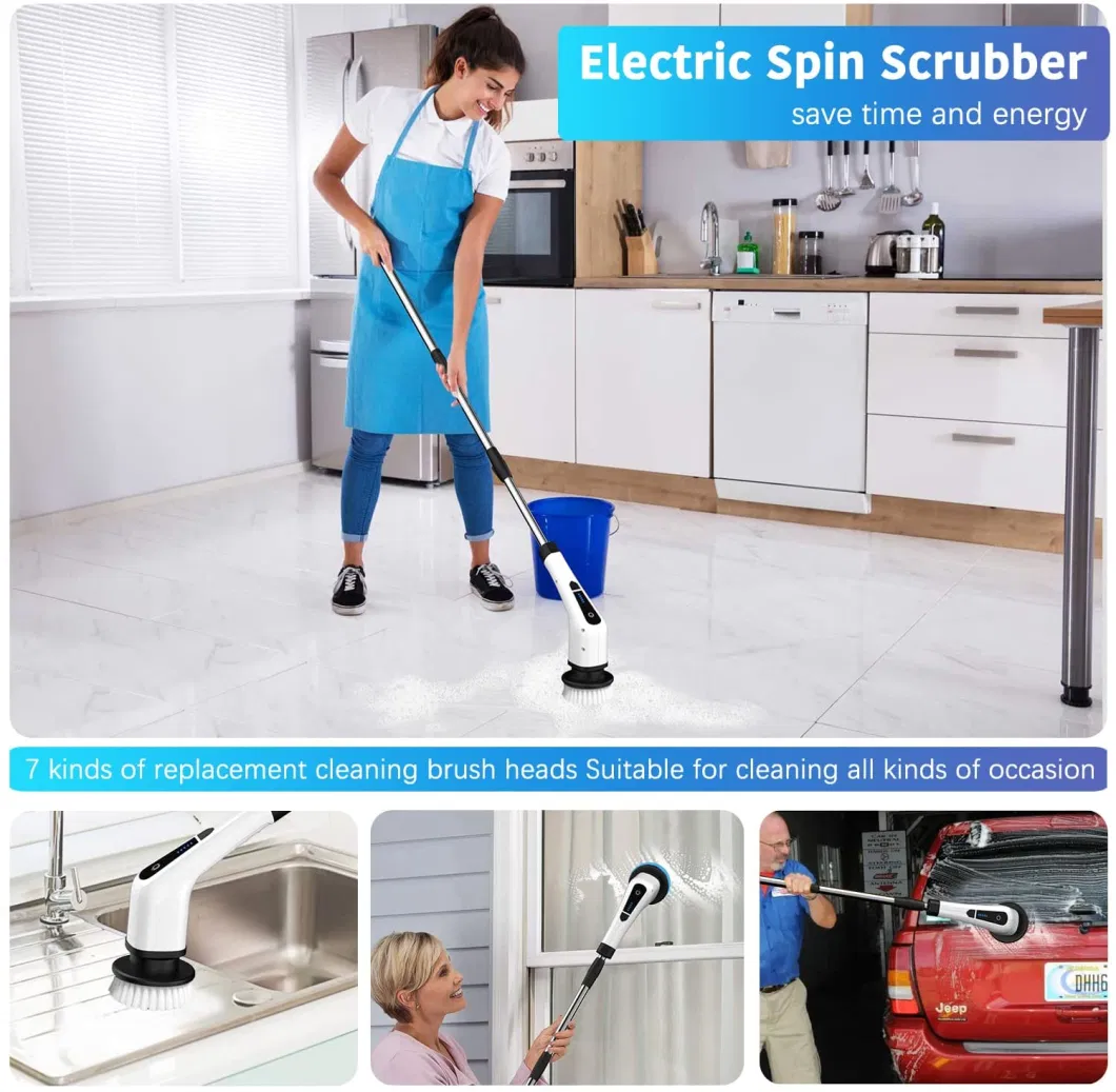 Rechargeable Electric Home Electric Wireless Cleaner Cleaning Brush