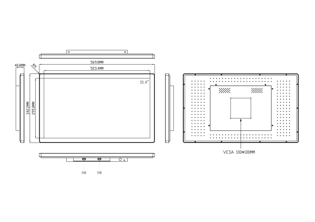 24 Inch Low Effort to Maintain Floor Standing LCD IPS Digital Media Player Display