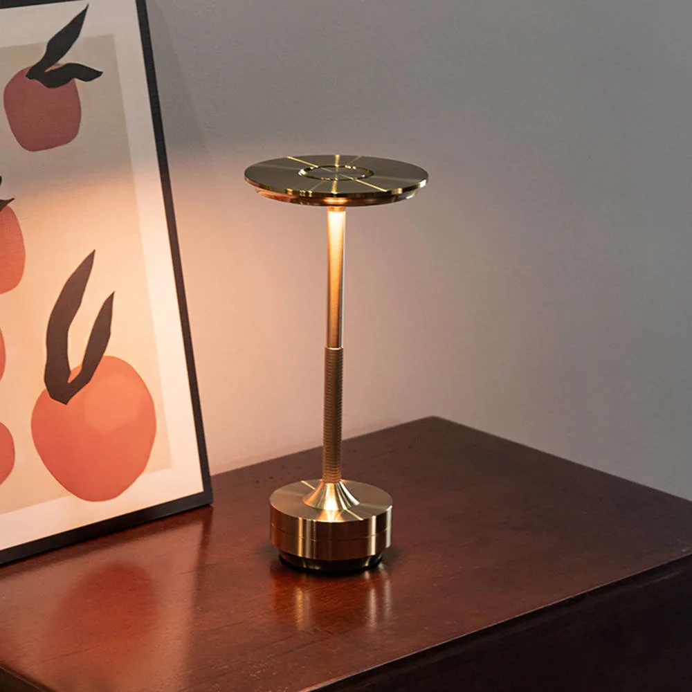 LED Bedside Night Lights Chargeable Table Luxury USB Desk Lamp