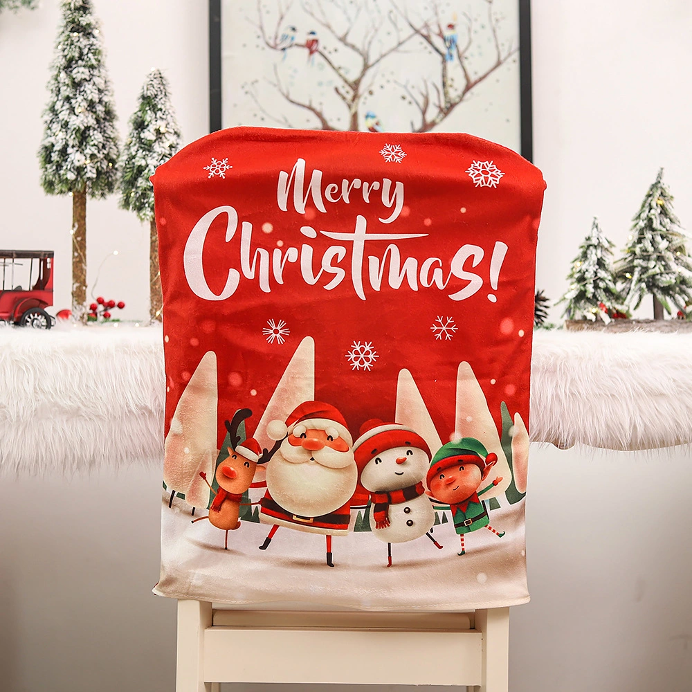 Christmas Supplies Creative Cute Old Man Snowman Envelope Chair Cover for Decoration