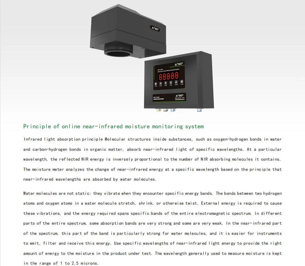 Online Near-Infrared Moisture Meter (touch screen operation)