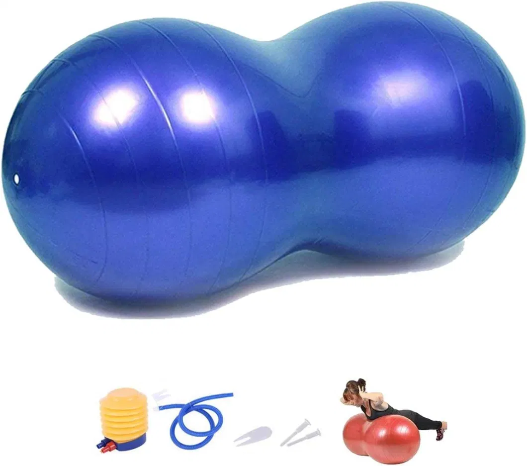 Amazon Hotselling Gym Fitness Shaped Peanut Stretch Back Yoga Balance Ball