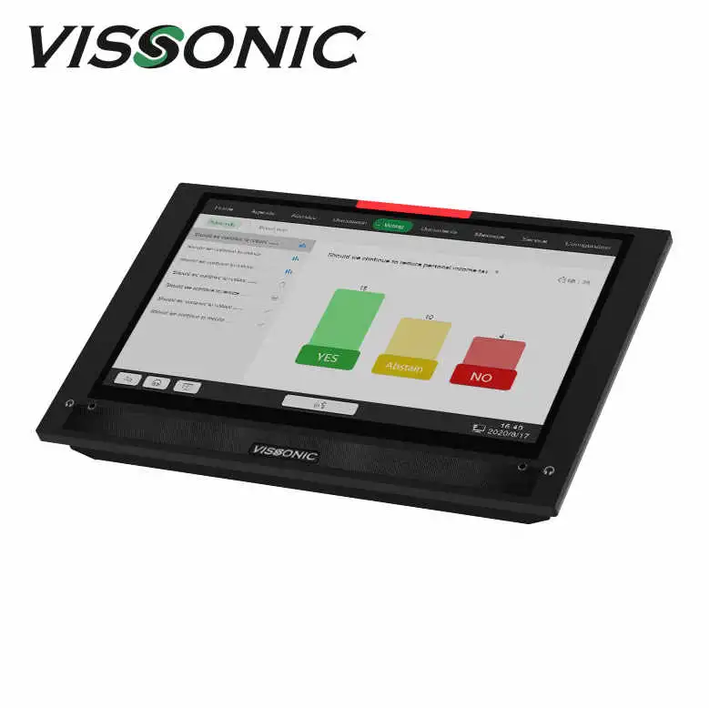 Vissonic Multimedia Paperless Wired Touch Screen Interpreter Conference Microphone Congress Solution