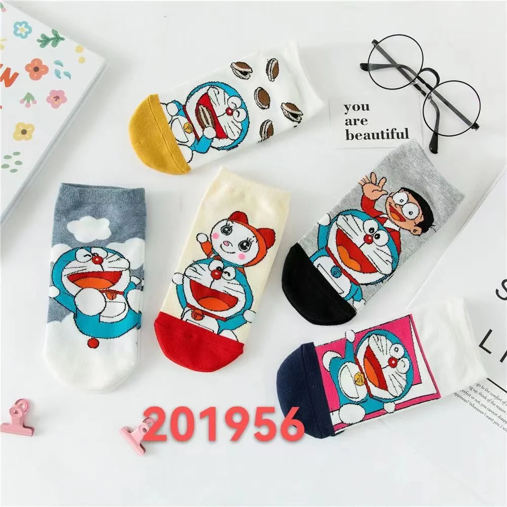 Wholesale Cotton Bright Red Cartoon Christmas Lovely Japanese Socks