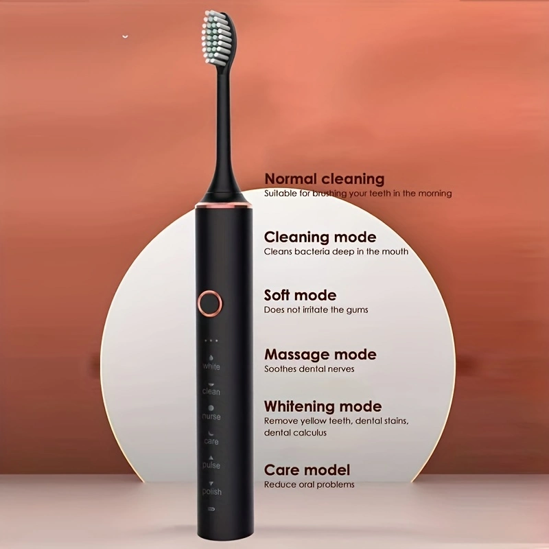 Sonic Electric Toothbrush with 5 Oral Cleaning Modes Ipx7 Soft Bristles