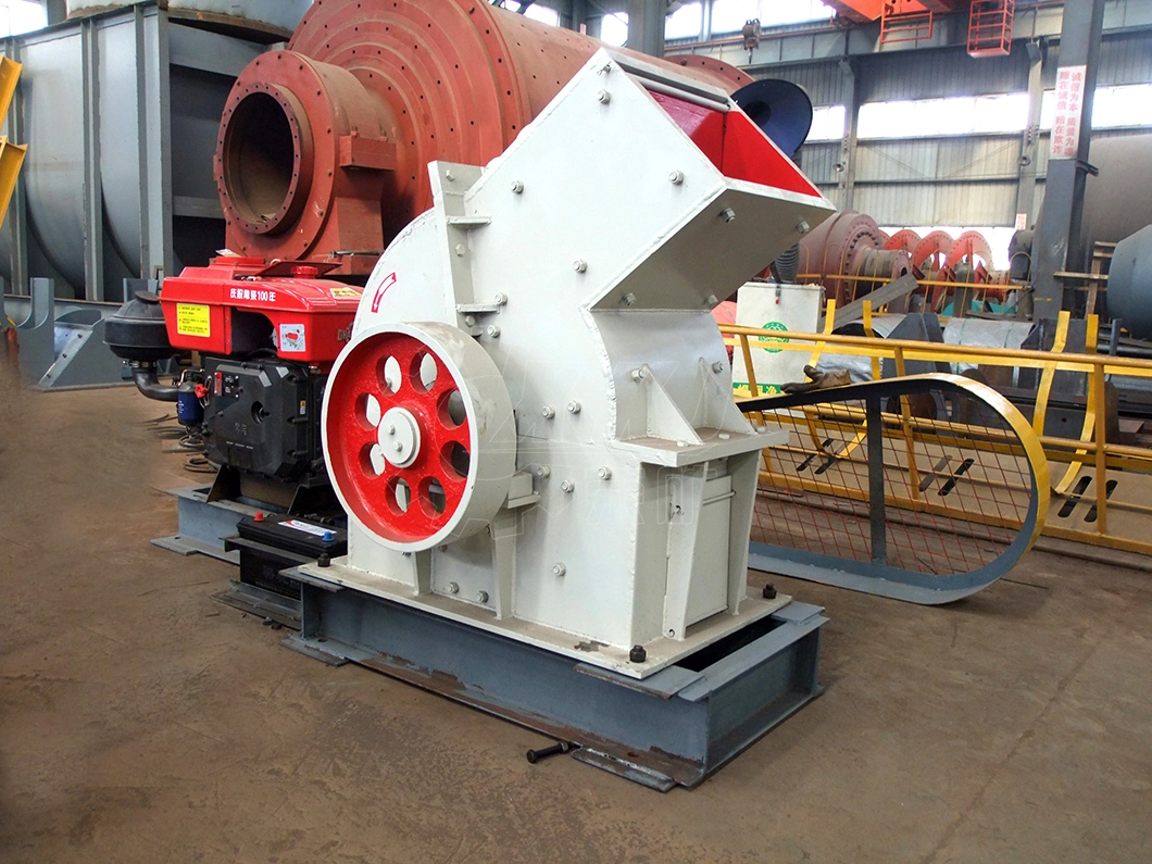 Rock Gold Ore Crushing Machine Small Portable Diesel Engine PC600*400 Hammer Crusher Gold Stone Crusher