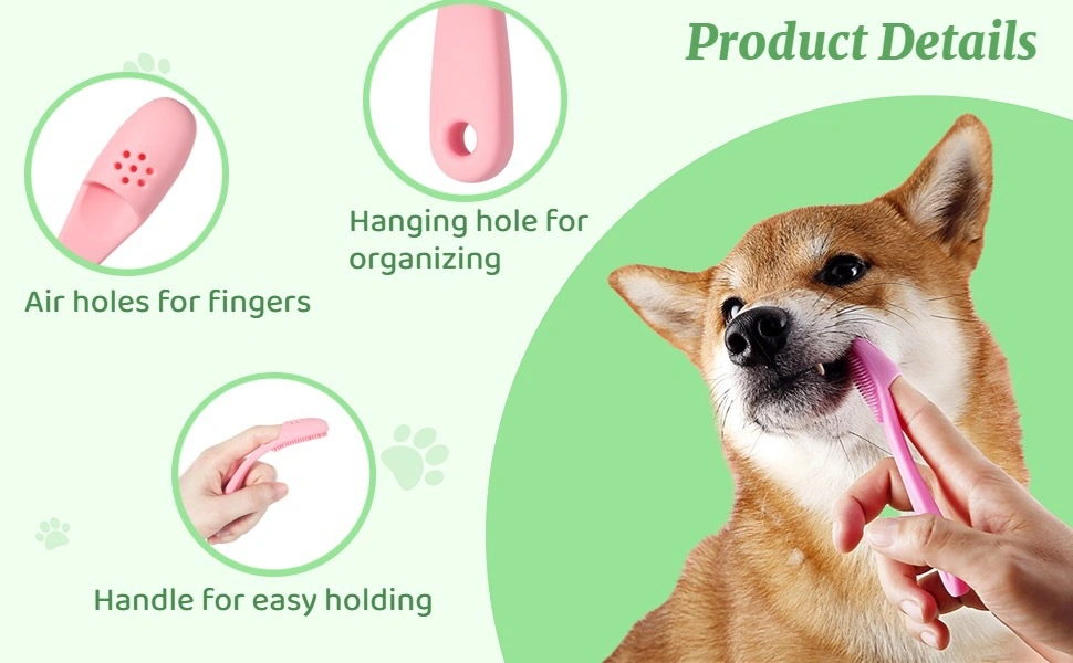 Hot Selling Pet Silicone Tooth Cleaning Care Finger Cover Cat Dog Mouth Toothbrush