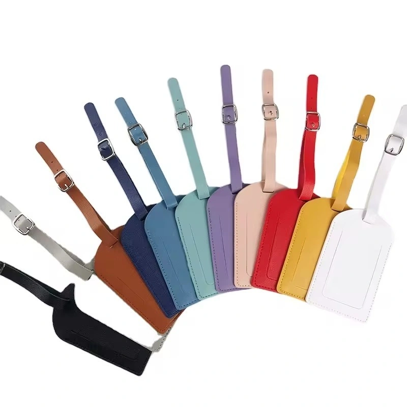 Promotional Factory Direct Sales Luggage Travel Tags Soft Leather Customized Luggage Tag