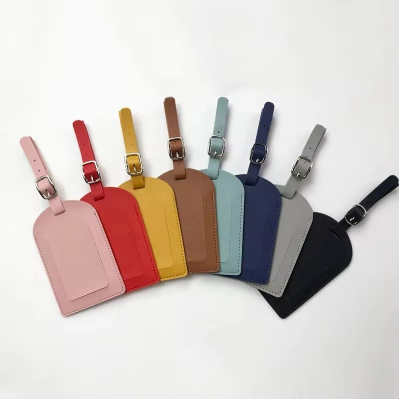 Promotional Factory Direct Sales Luggage Travel Tags Soft Leather Customized Luggage Tag