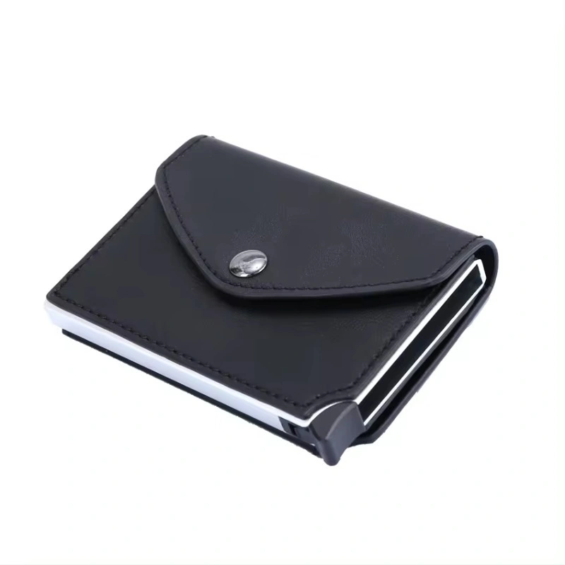 Promotional High Quality PU Leather Card Holder Credit Pop up Card Holder