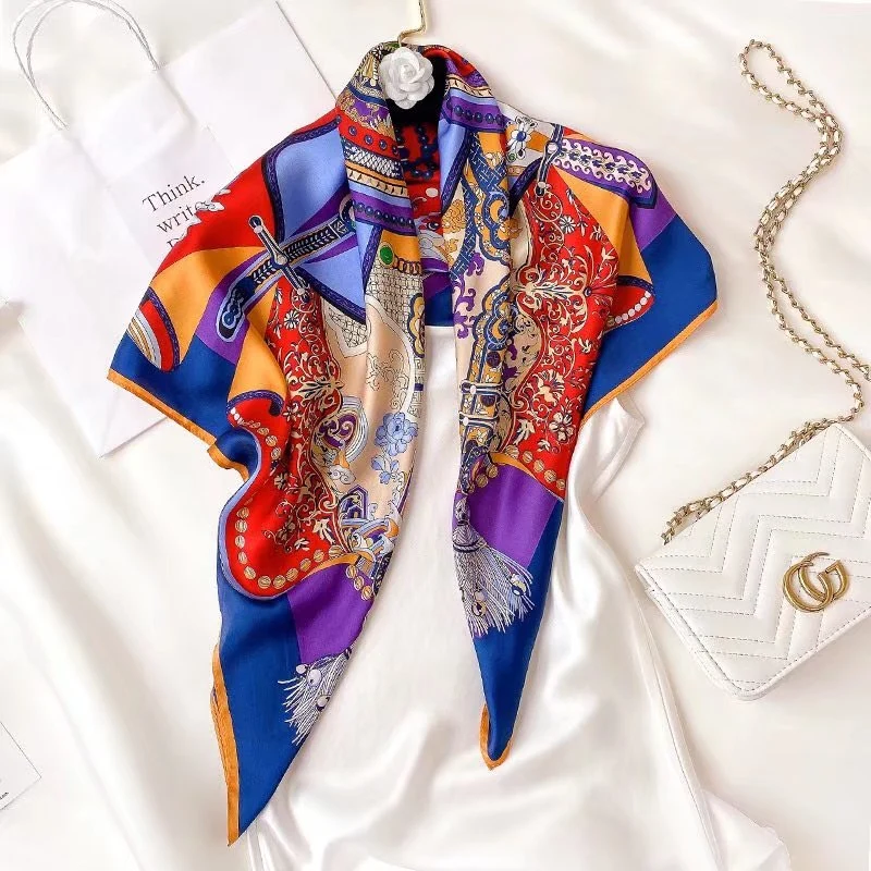 Shanghai Directly Sale Silk Scarf Shawl Apparel Accessories for Summer and Winter