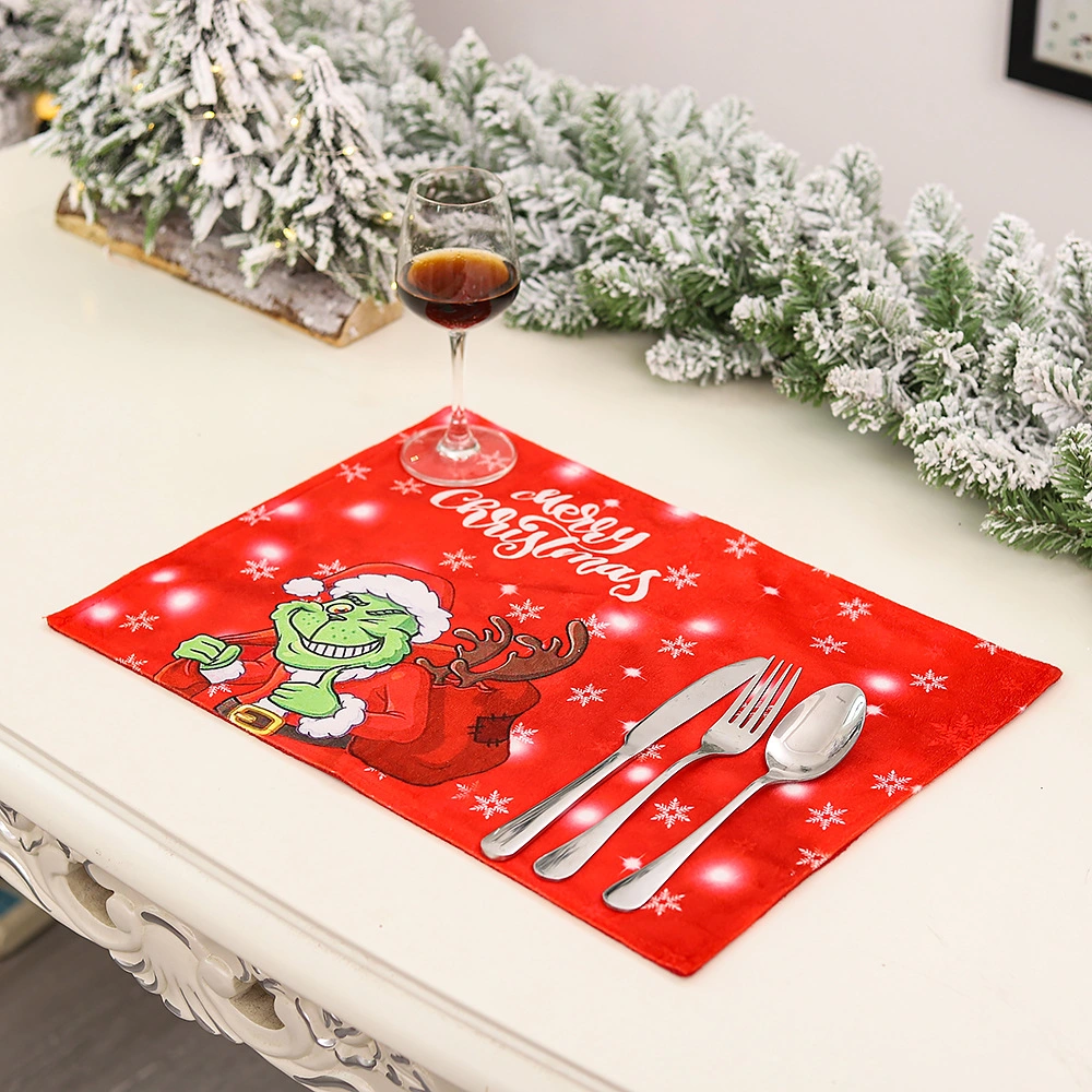 Cross-Border New Christmas Grinch Grinch Table Flag Restaurant Living Room Scene Atmosphere Decoration Supplies