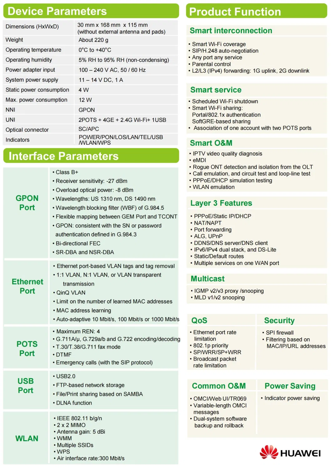 Cheaper Hw ONU Ont Hg8245h /Hg8245h5/5h Gpon /Epon/Xpon Fiber Optic Equipment English Vision