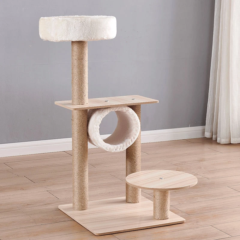 Cat Toy Wooden Cat Tree Furniture Scratching Post