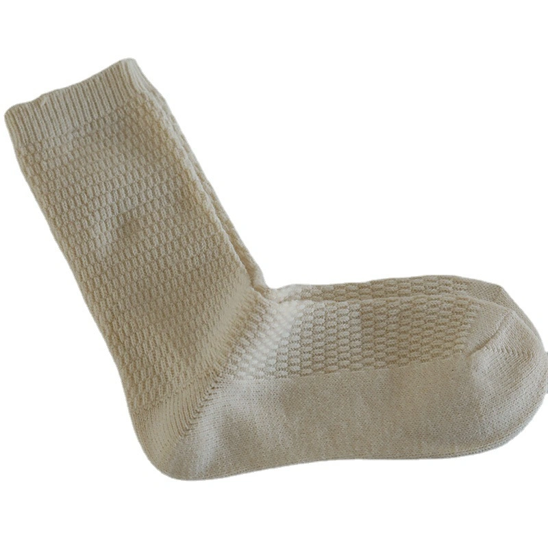 New Imitation Cashmere Curry Japanese Retro Diamond Thick Stripes Thickened MID-Thigh Stacked Socks