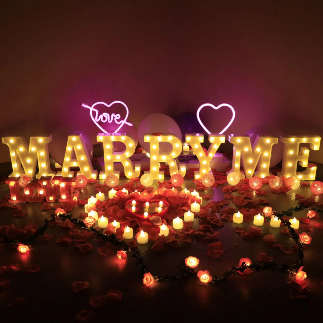 LED Color Lights Letter Lights Proposal Package English Happy Birthday Night Light