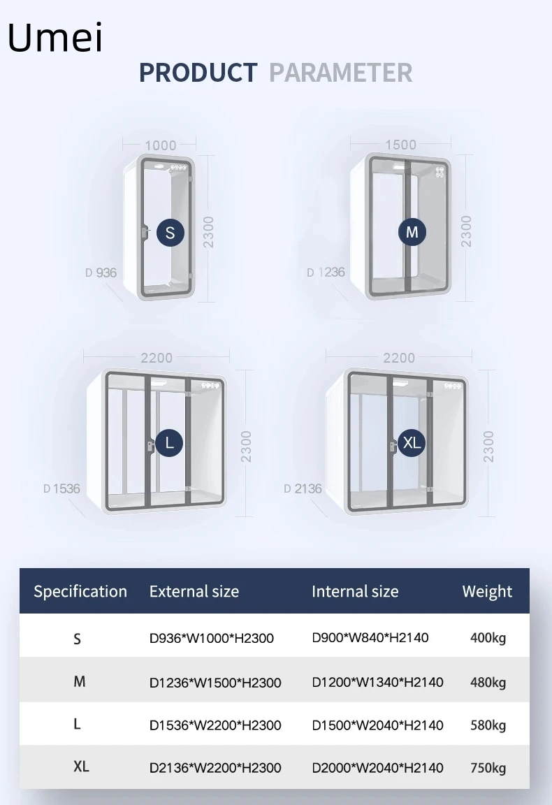 Full Size Tabletop Translation Interpreter Sound Prood Silence Booth