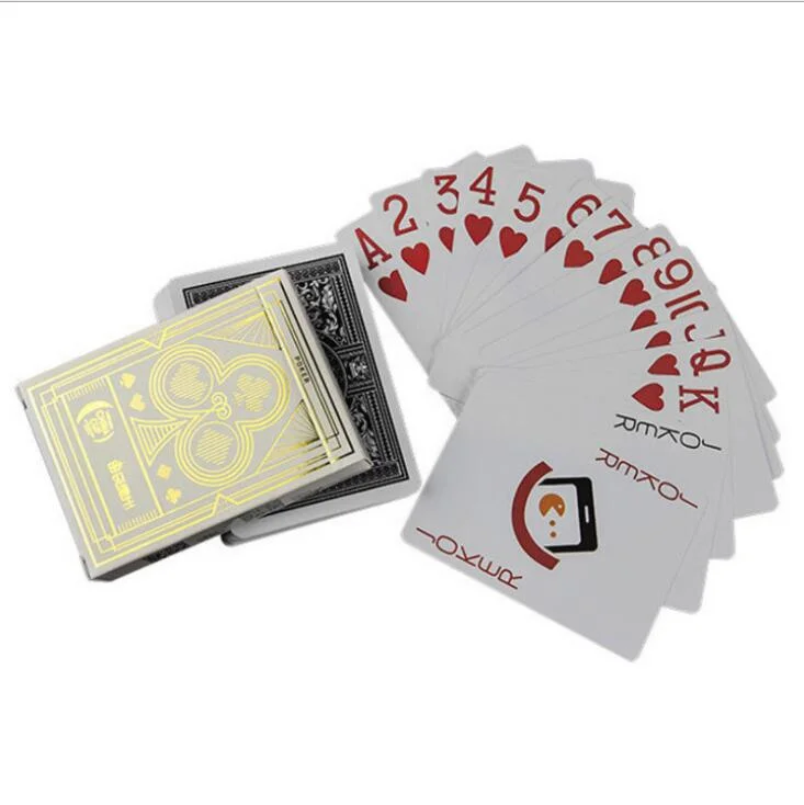 High Quality Deck Card Printing Black Poker Cards Plastic Foil German Eco Friendly Paper Playing Cards