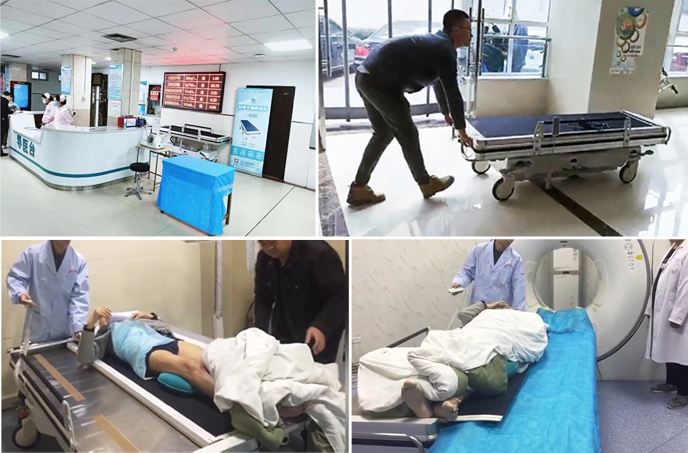 Professional Hospital Emergency Transport Bed Medical Stretcher Patient Transfer Bed