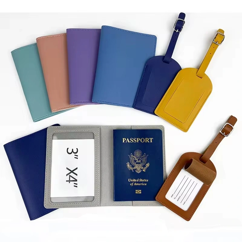 Promotional Customizable Logo High Quality PU Leather Travel Passport Holder