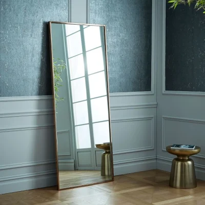 Rectangle Arch Framed Aluminum Alloy Dressing Free Standing <a href='/floor-mirror/'>Floor Mirror</a>