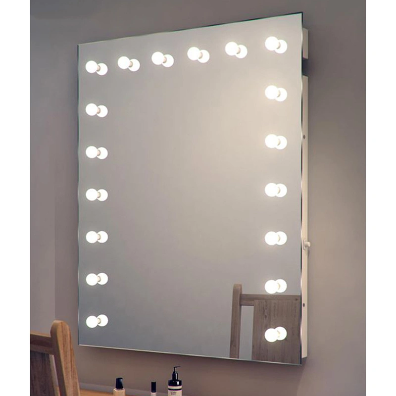 Bedroom Makeup Mirror HD Custom Hollywood Light Bulb Mirror LED Light up Mirror