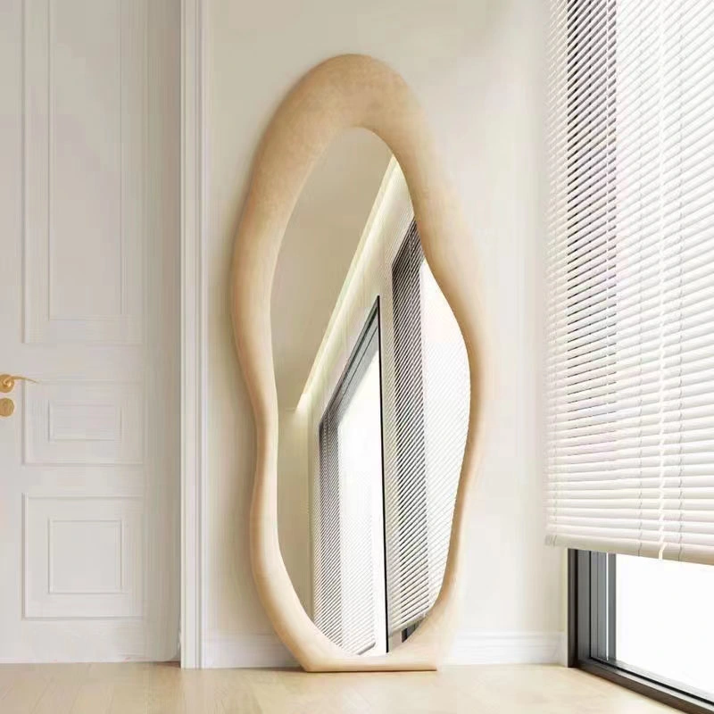 Soft Framed Floor Standing Wave Mirror Customized Mirror for Home Use