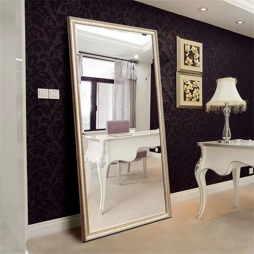 5mm Rectangle Beveled Polished Frameless Wall Mirror Living Room or Bathroom Decor Mirror Round Silver Wall