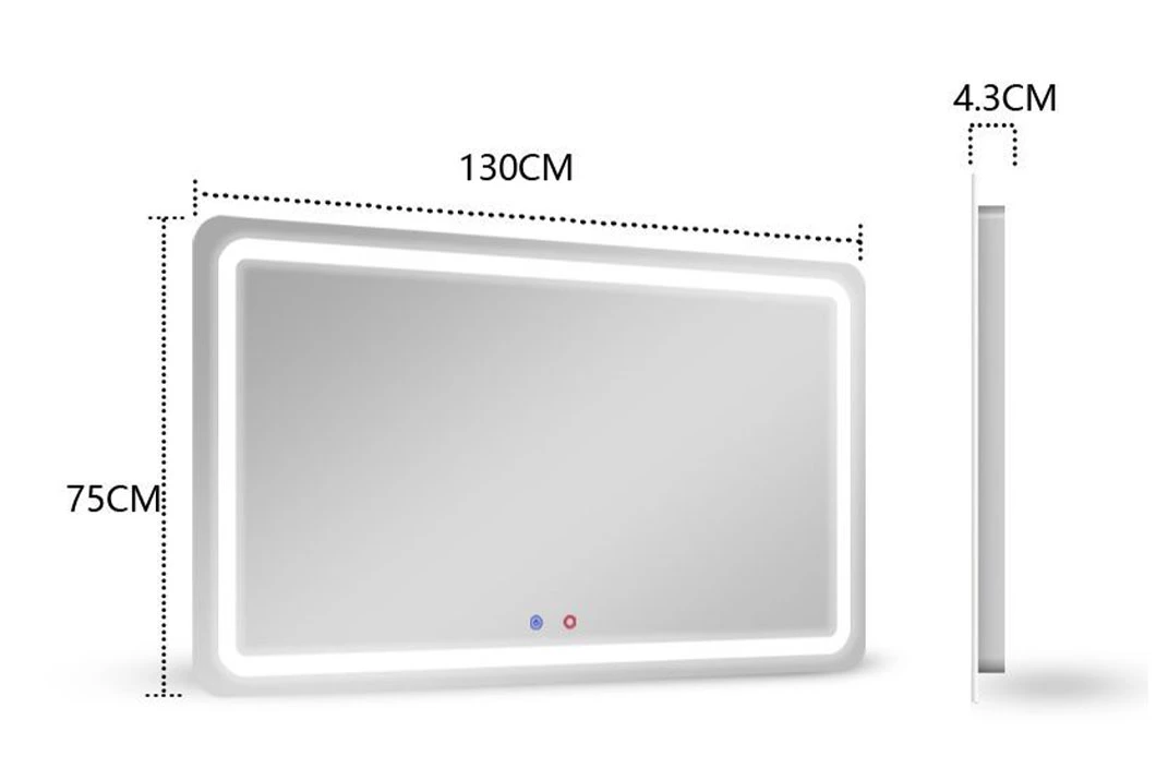 40&quot; X 24&quot; Bathroom Mirror with Integrated LED Light 3X 5X Magnifying Mirror Anti-Mist Bath Mirror