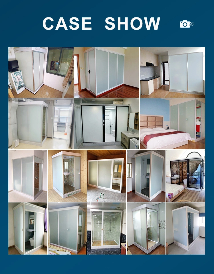 Hotel Design Glass Door Portable Prefabricated Unit Shower Complete Modular Prefab Cabin Bathroom Pod with Toilet