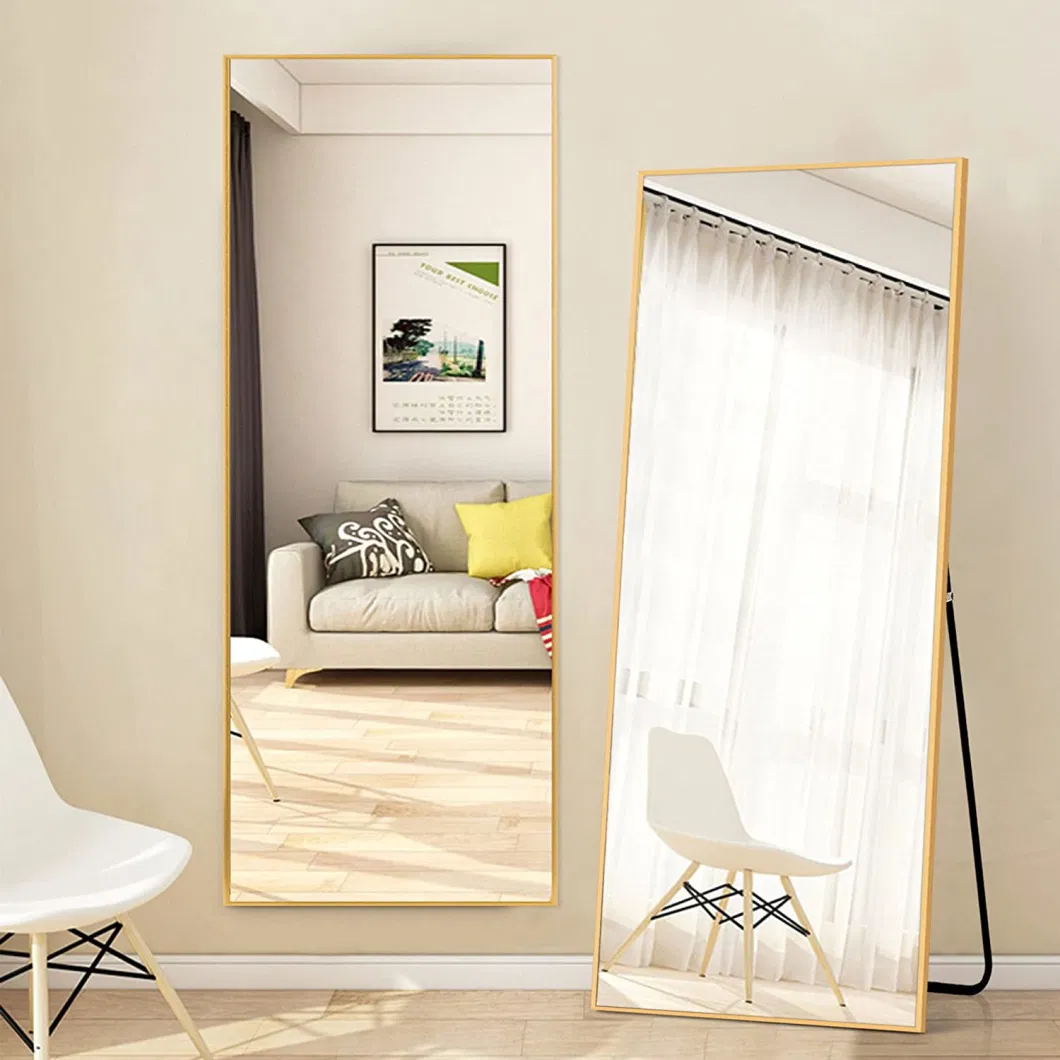 Wall Mirrors Hang From The Full Length Floor of The Bedroom