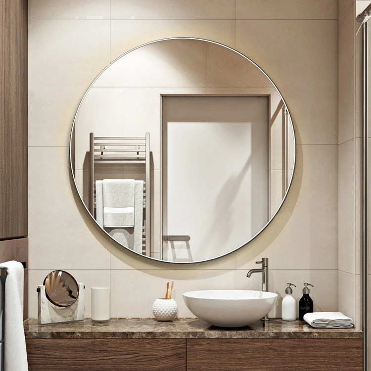 Manufacture Customized Hotel Square Large Black Frameless Mirror Wall Full Mounted Modern Bathroom Mirror