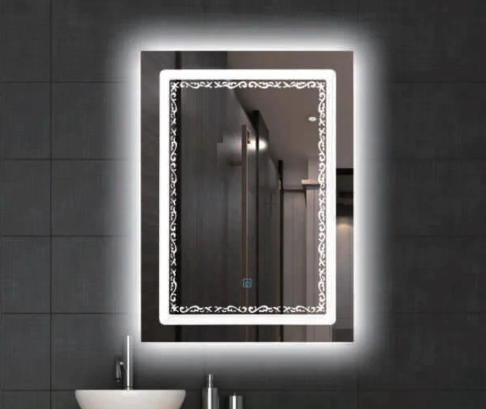 Salon Stand Bathroom Mirrors Silver Wooden Mirror Wall Mirror