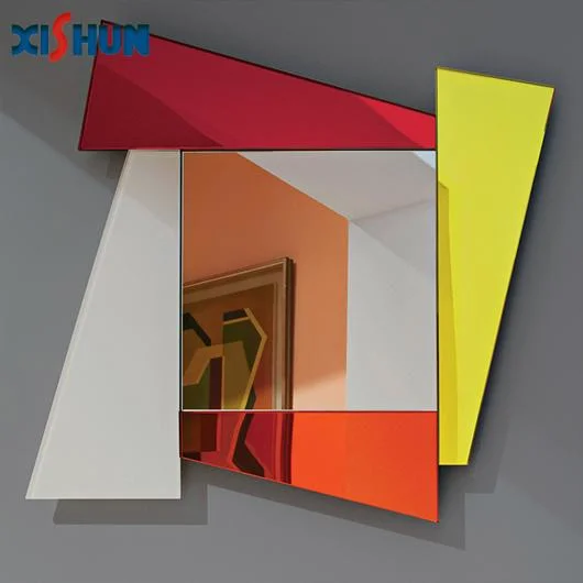 Xishun Flexible Mirror Sheets Non Glass Mirror Tiles Self Adhesive Mirror Wall Sticker Home Decor Moder