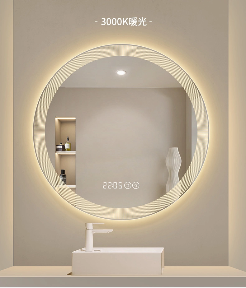 Factory Wall Home Decor Decoration Furniture Make up Smart Vanity Bathroom Lighted Illuminated Backlit LED Mirror with Lights Defogger Bluetooth