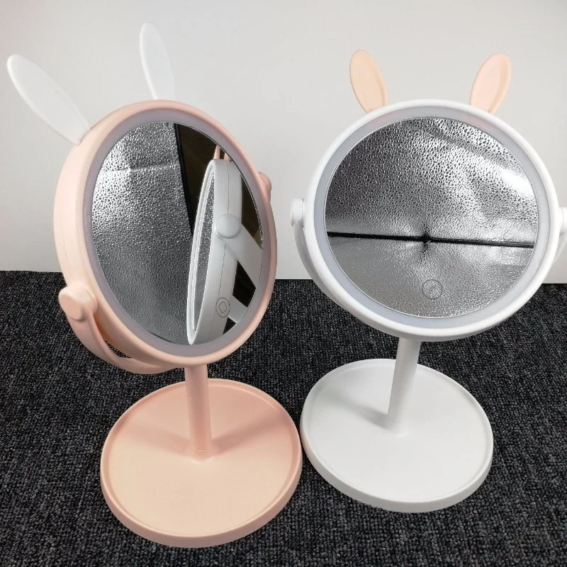 Rabbit Desktop Makeup Mirror Custom LED Cosmetics Smart Touch Mirror