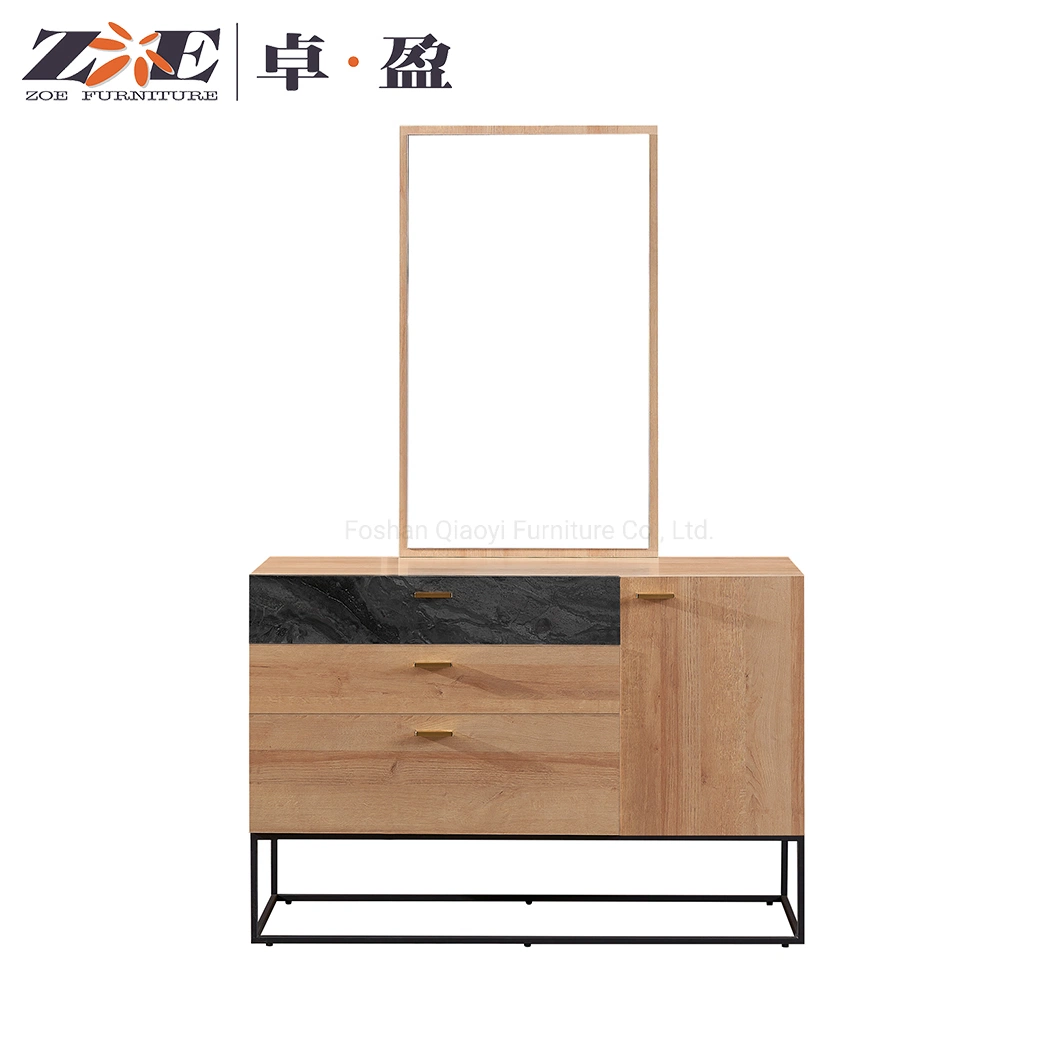 Wholesale Smart Makeup Vanity Desk with LED Light Mirror and Chair Bedroom Dresser Set Furniture Modern Luxury Dressing Table