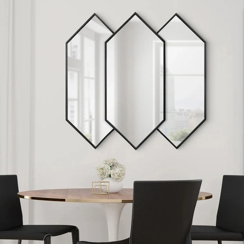 Hot Selling Modern Round Gold Iron Wall Mirror for Decoration Living Room