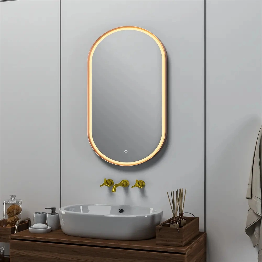 Round LED Mirror Simple Modern Custom Bathroom Hotel Light up Mirror