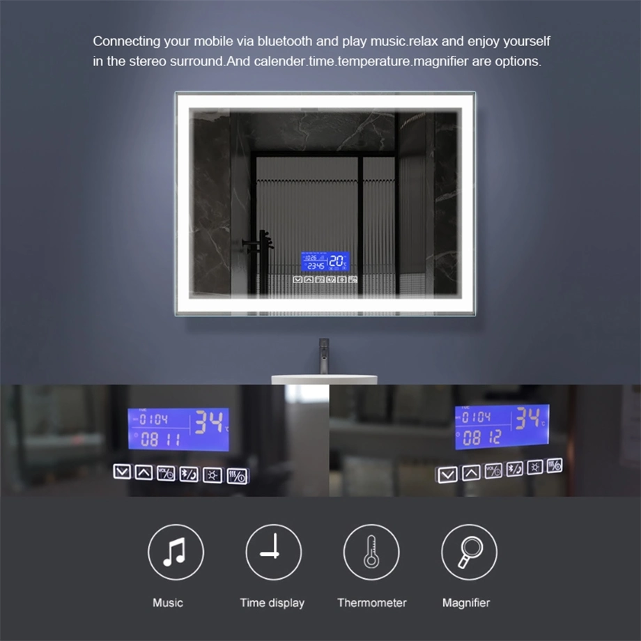 OEM Factory Supplier Private Label Wall LED Light Bath Room Decorative Wash Basin Mirror