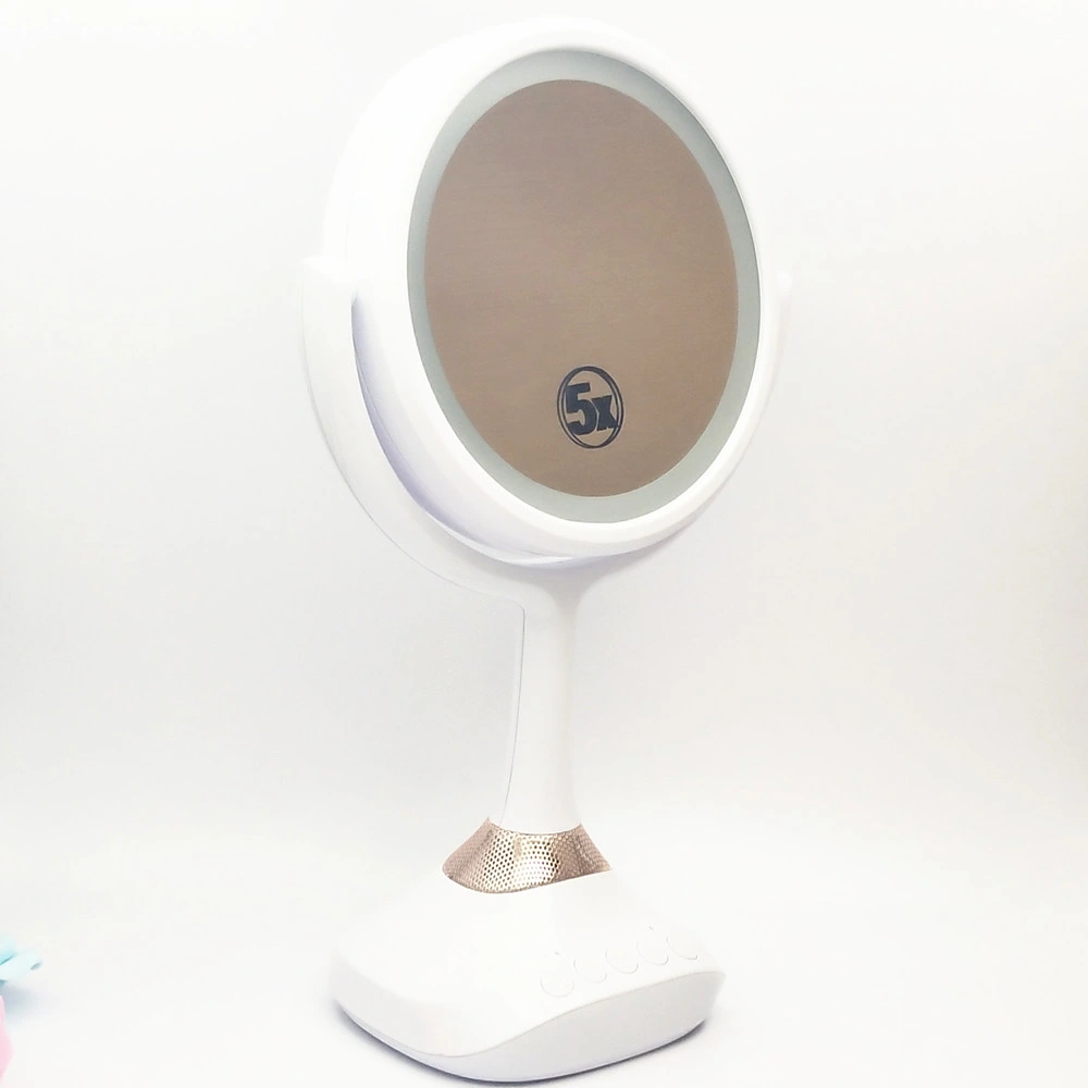 Double Sides Round! X/5X Magnifying Cosmetic Desktop LED Makeup Mirror with USB