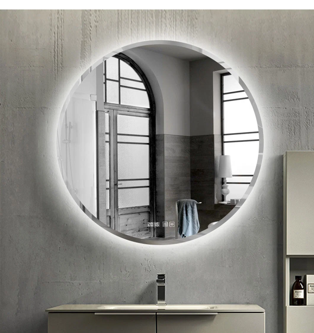 High Quality Lighted Rustproof Light up Round MID Century Modern Bathroom Mirror