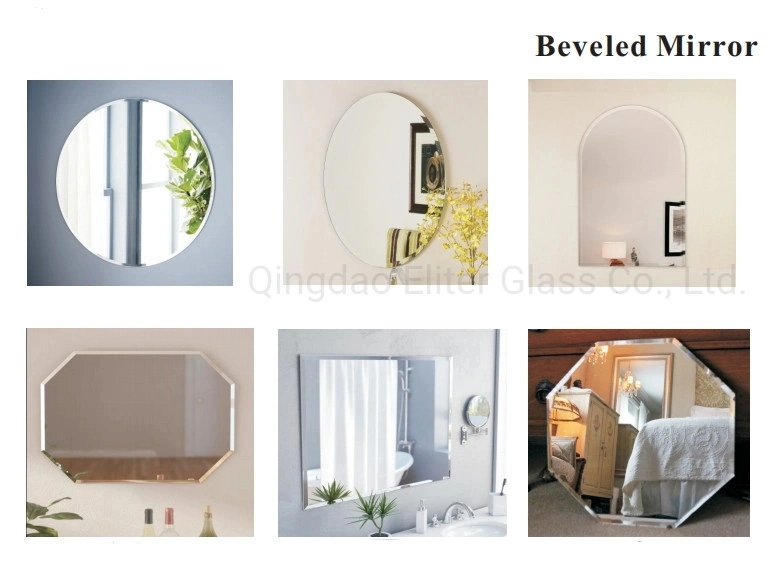 High Quality Silver/Copper Free/Decoration/Safety 4/5/6mm Tempered/Toughened Beveled Edge Mirror for Bathroom/Interior Decoration