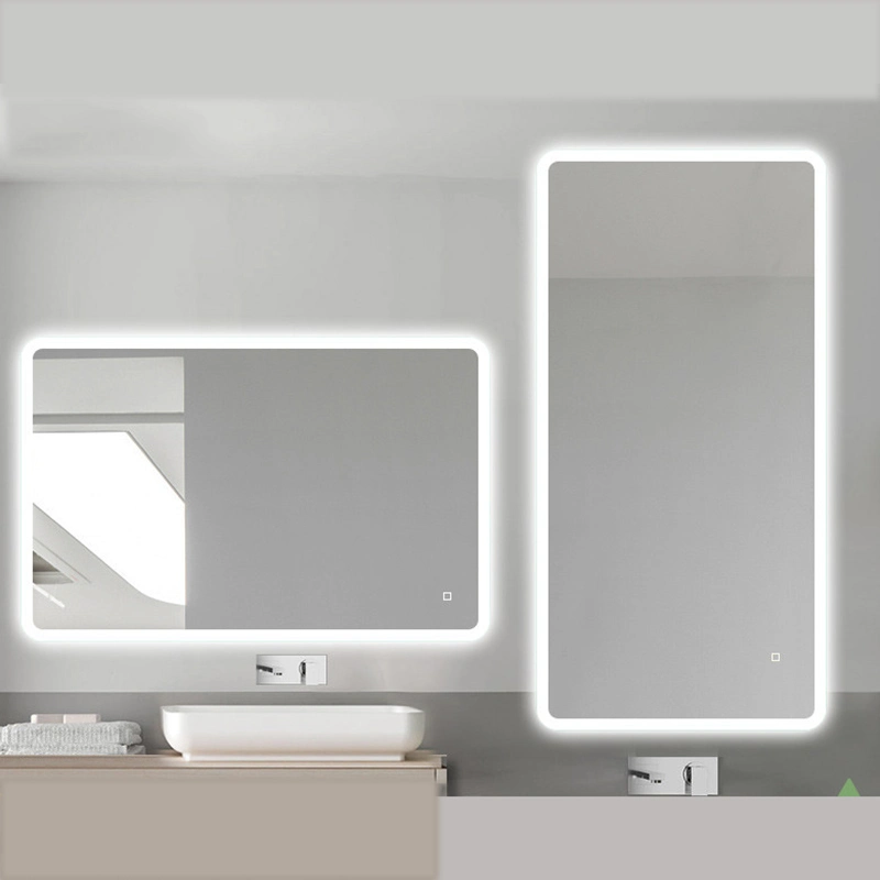 Fashionable Long Strip Lamp LED Wall Mirror Bathroom with Sucker