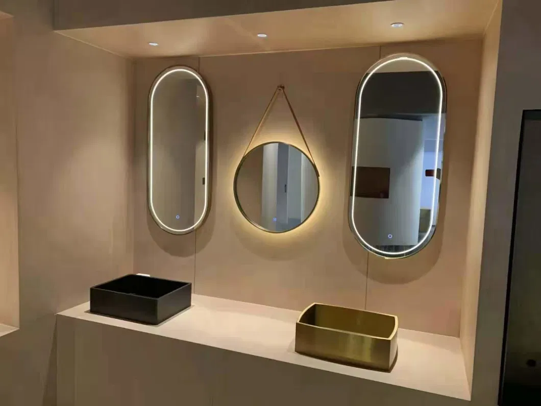 LED Mirror Factory Outlet Hotel Wall Mounted Backlit Mirror Defogger Round LED Bathroom Mirror Toilet Mirror in Bathroom for Home/Bathroom/Hotel &amp; etc