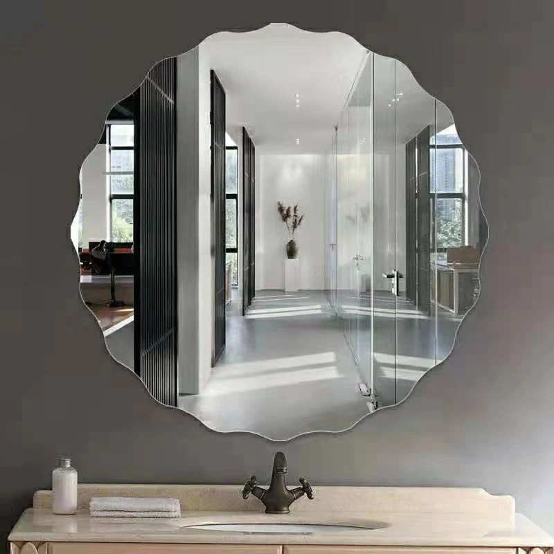 Factory Direct Supply Modern Large Circle Decorative Make-up Cosmetic Mirror for Bathroom Wall