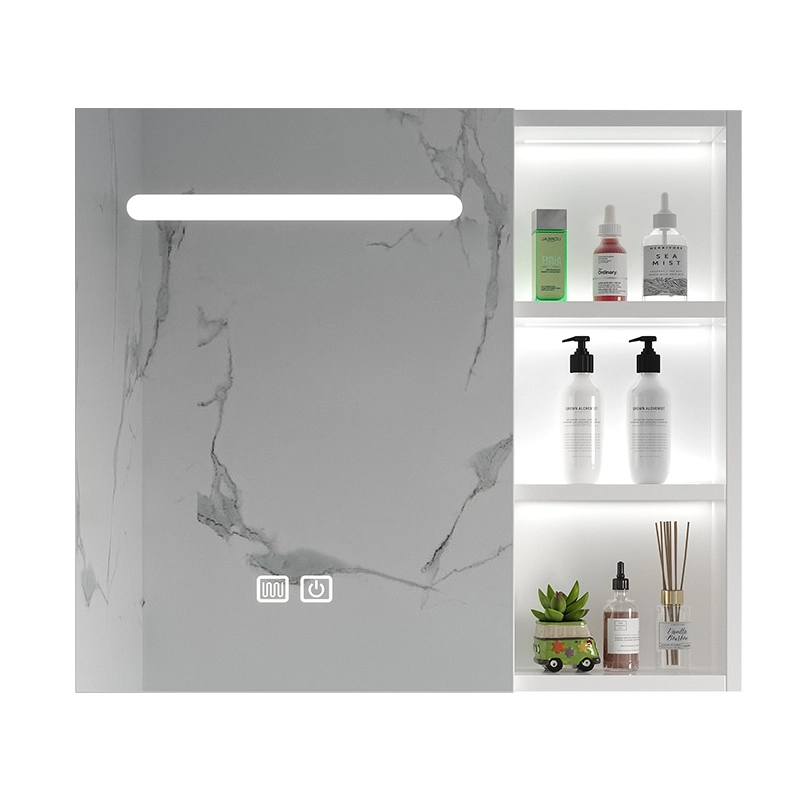 Wall Mounted Mirrored Cabinets Grey Bathroom Vanity Sale Soft Black Carcase Silver White LED Light Copper Customized Style Parts