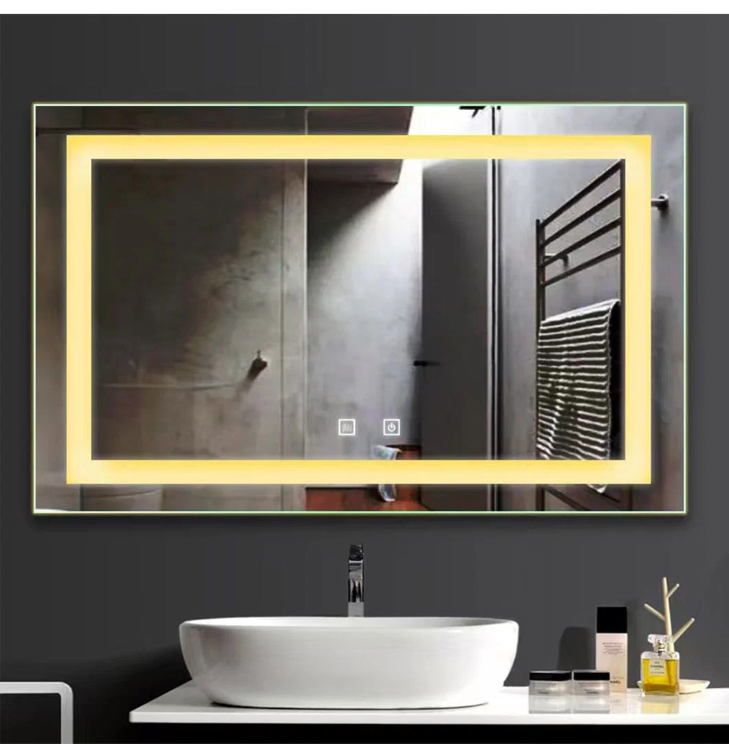 Contemporary Electronic Miroir Anti Fog LED Smart Mirror Bathroom Square Frameless Mirrors Manufacturers