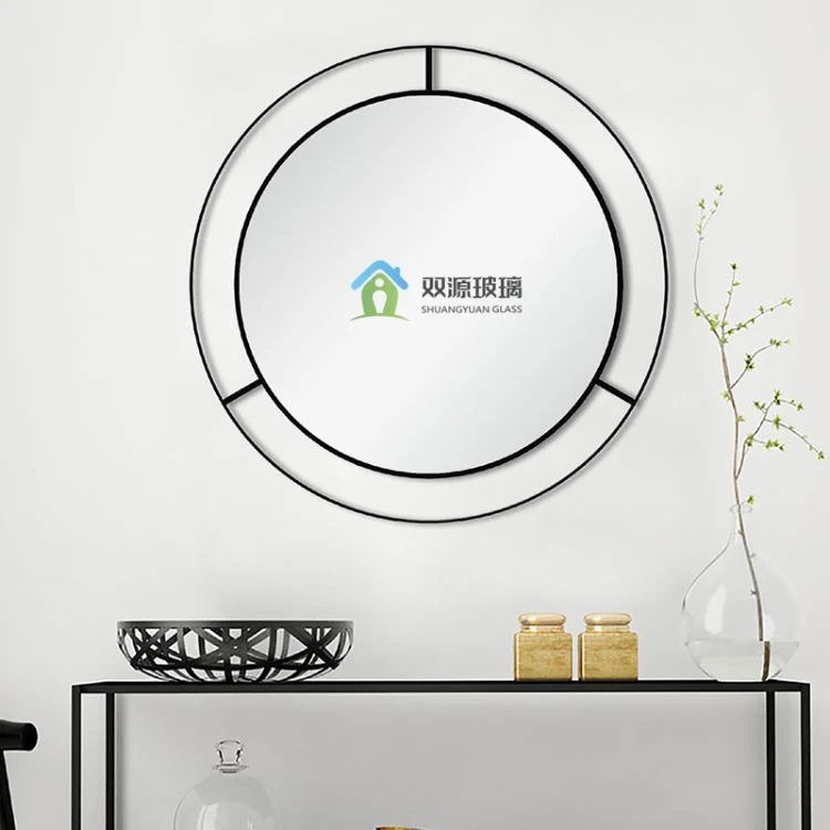 European Style French Window Wall Mirror Decorative Iron Frame Hanging Large Wall Mirror for Home Decor